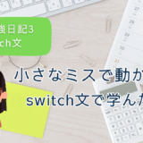 Nの勉強日記3：小さな記号の違いで動かない！switch文で学んだ大切なこと
