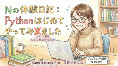 Nの体験日記：Pythonはじめてやってみました