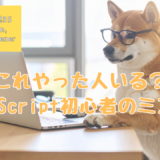 Nの勉強日記35：これやった人いる？JavaScript初心者のミス3選